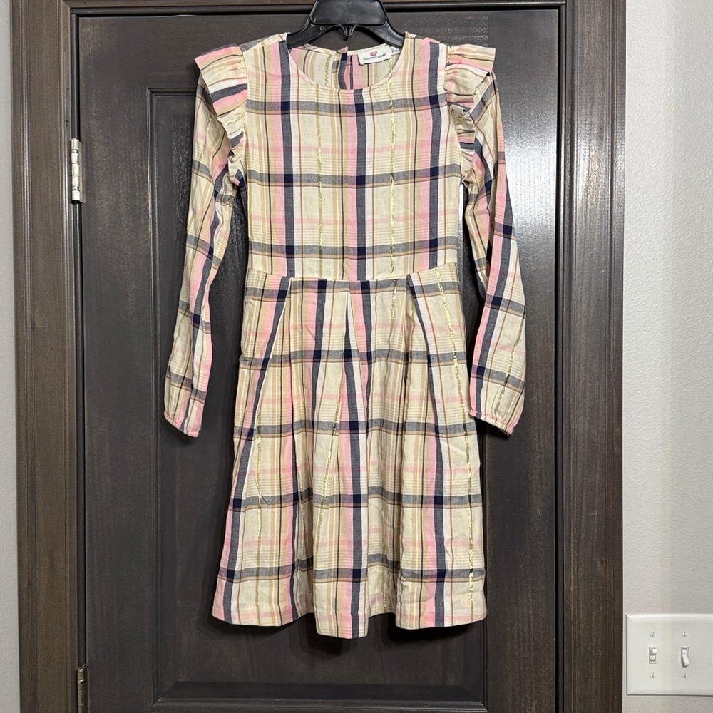 Vineyard Vines Girl’s Campus Plaid Dress Size 12‎